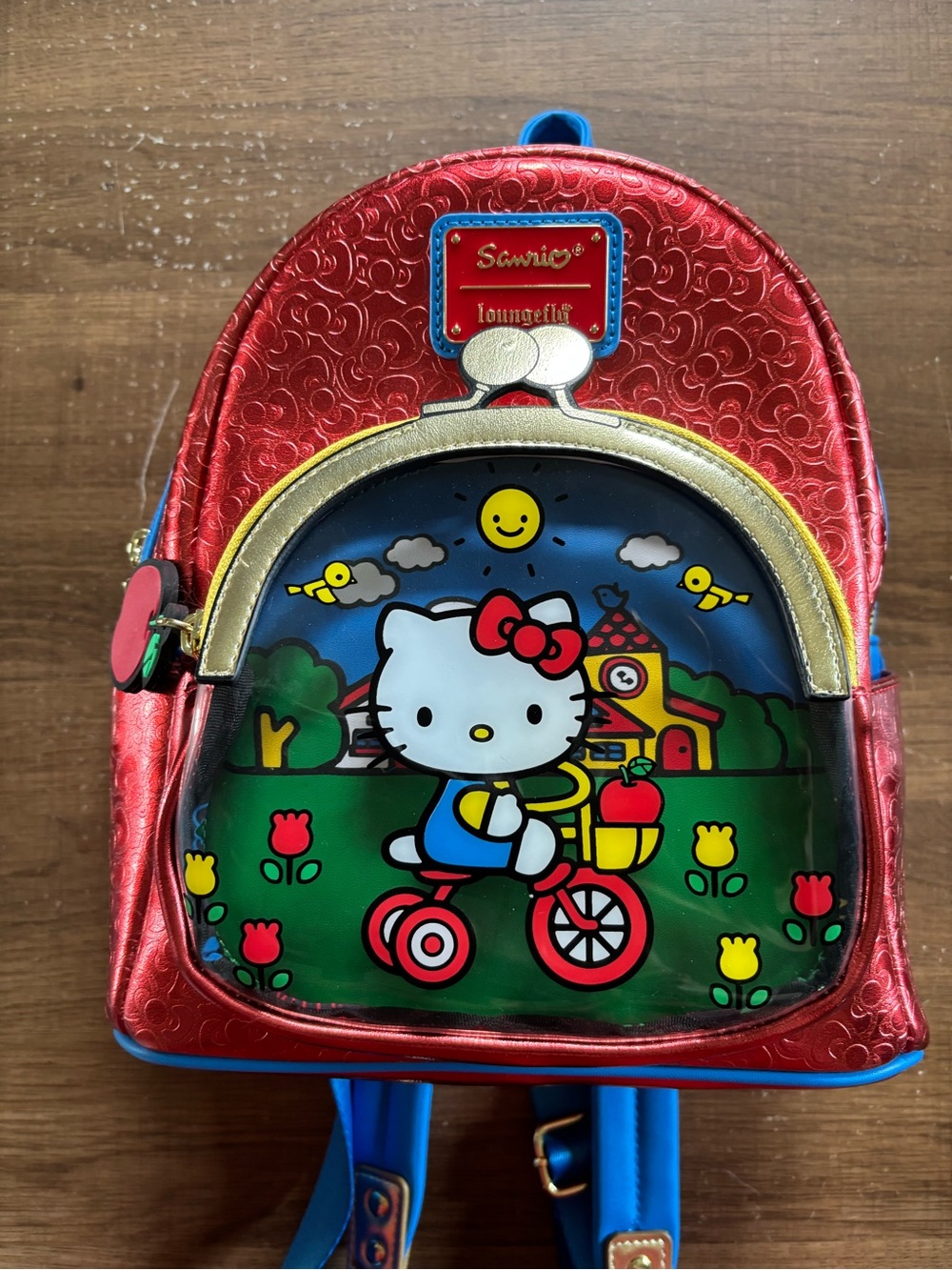 Loungefly Hello Kitty Red and Blue Mini Backpack